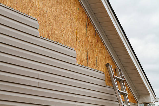 Professional Siding Repair technician working in New Bloomington, OH